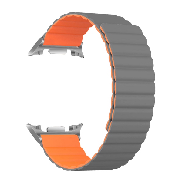 

Ремешок ArmorStandart MagLink для Samsung Galaxy Watch 8 / 8 Classic Grey Orange (silver connector) (ARM89078)