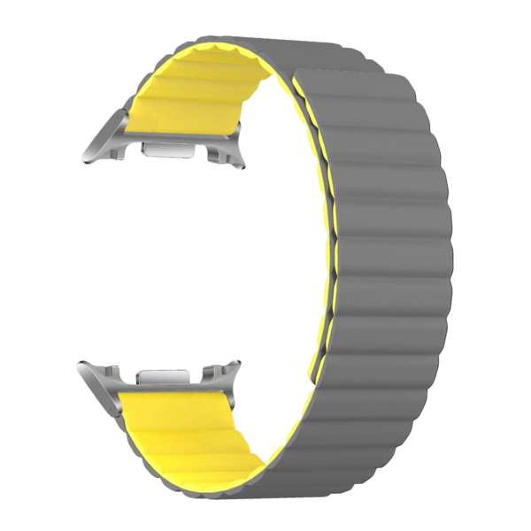 Ремешок ArmorStandart MagLink для Samsung Galaxy Watch 8 / 8 Classic Grey Yellow (silver connector) (ARM89079)