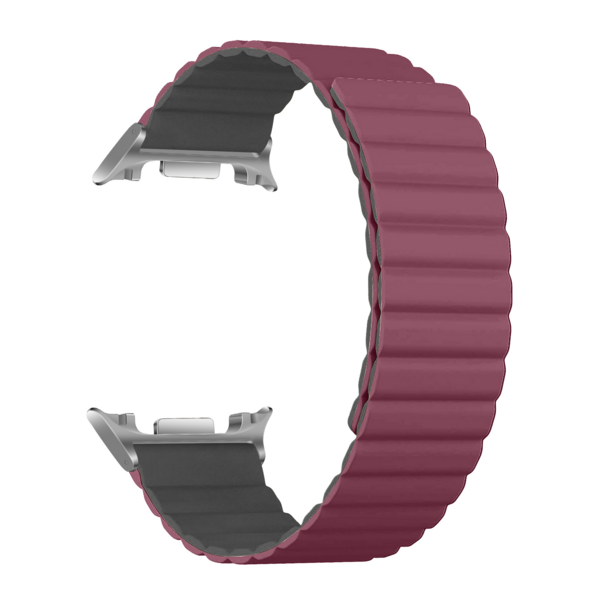 Ремешок ArmorStandart MagLink для Samsung Galaxy Watch 8 / 8 Classic Wine Red Grey (silver connector) (ARM89081)