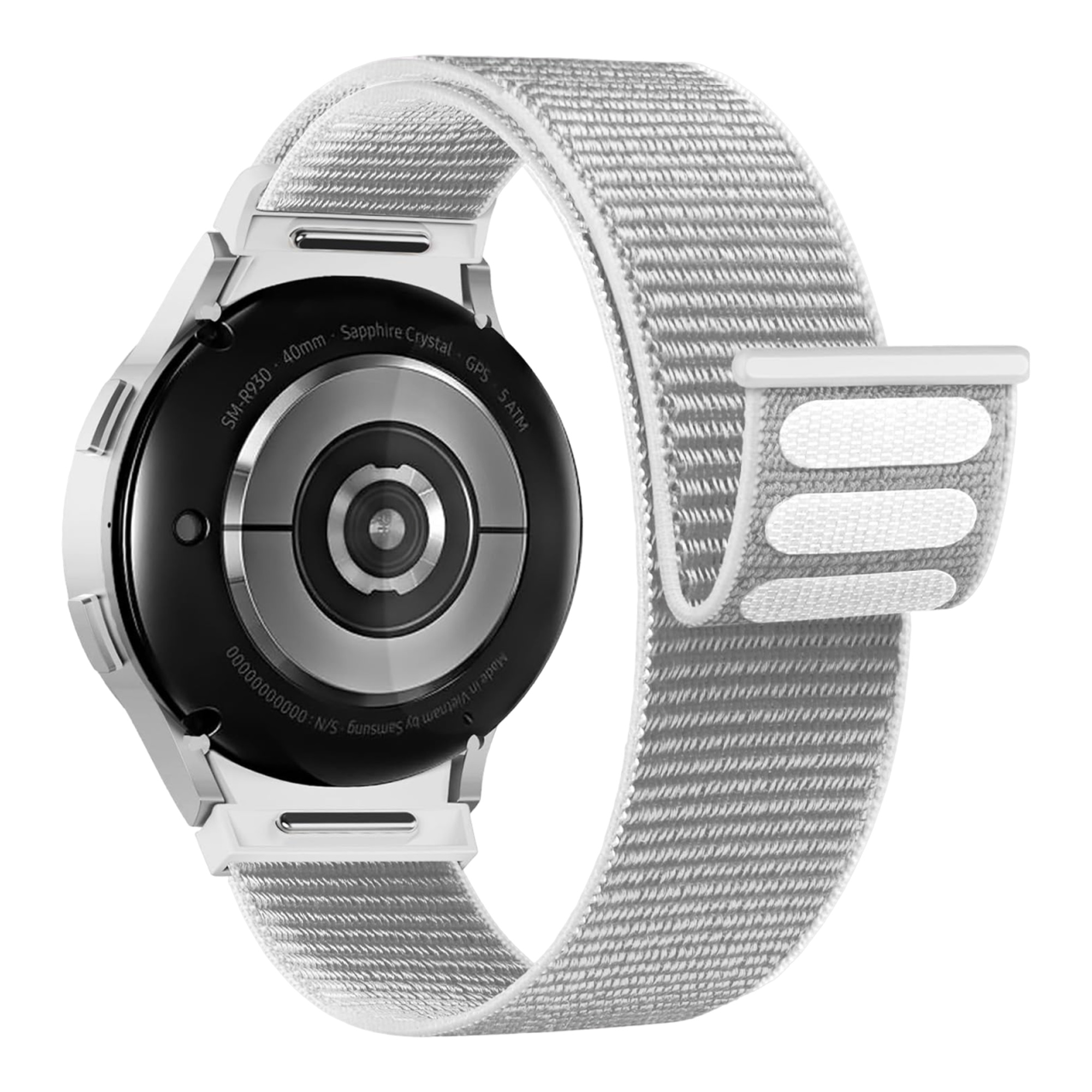 Ремешок ArmorStandart Nylon Band для Samsung Galaxy Watch 7 / FE / 6 / 6 Classic / 5 / 5 Pro / 4 / 4 Classic White (ARM8 фото 1