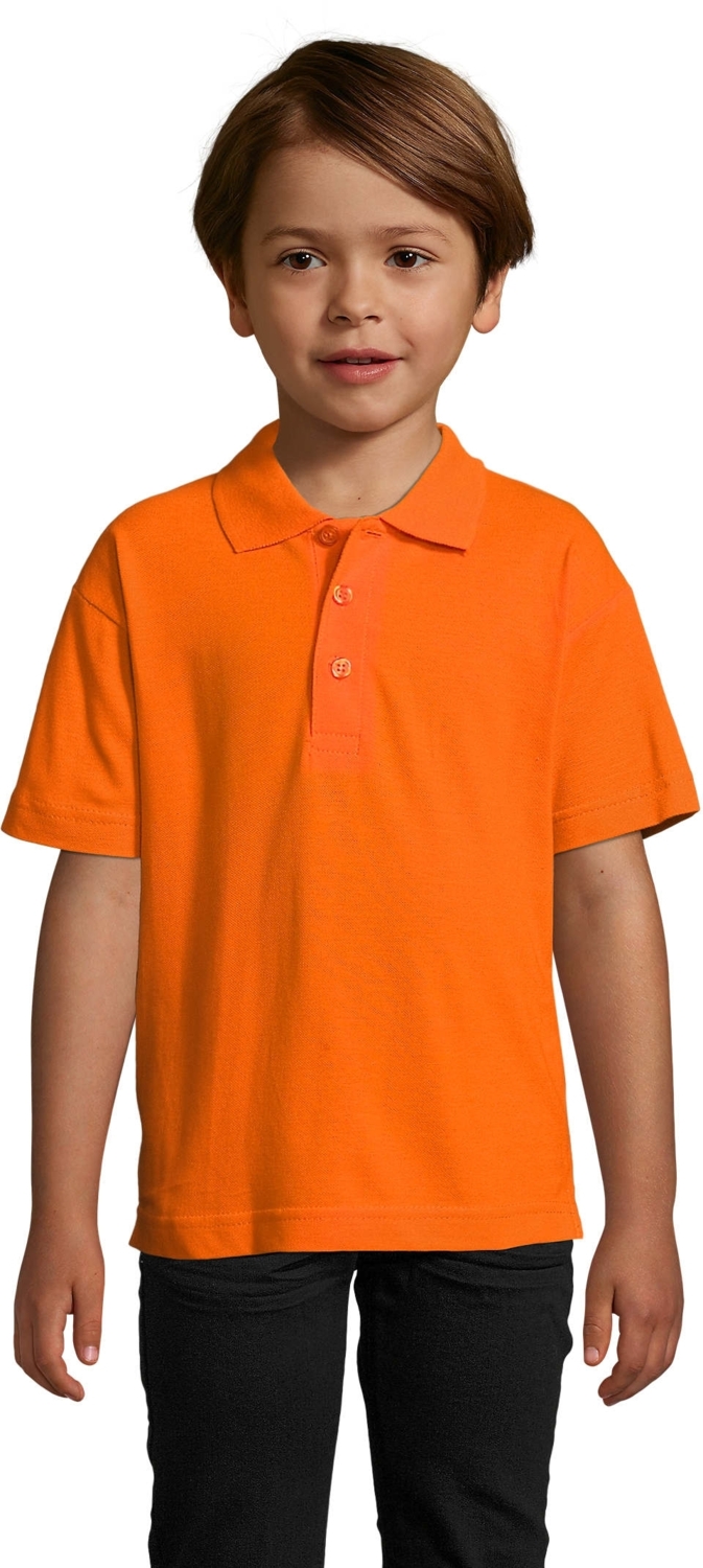 Поло бавовняне дитяче Sol’s Summer II Kids 1134440004A 4-5р помаранчеве