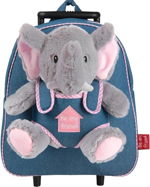 Рюкзак на колесах дитячий Perletti Perletti Toys Allie Elephant P13033 джинсовийфото