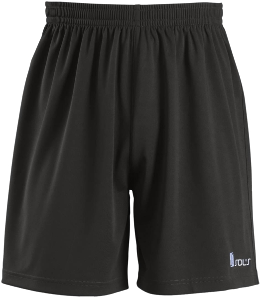 Спортивные шорты футбольные детские Sol’s San Siro Kids 9010131208A 8-9р черные фото 