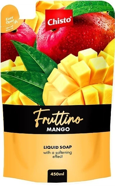 Рідке мило Chisto Fruttino Mango дой-пак 450 мл фото1