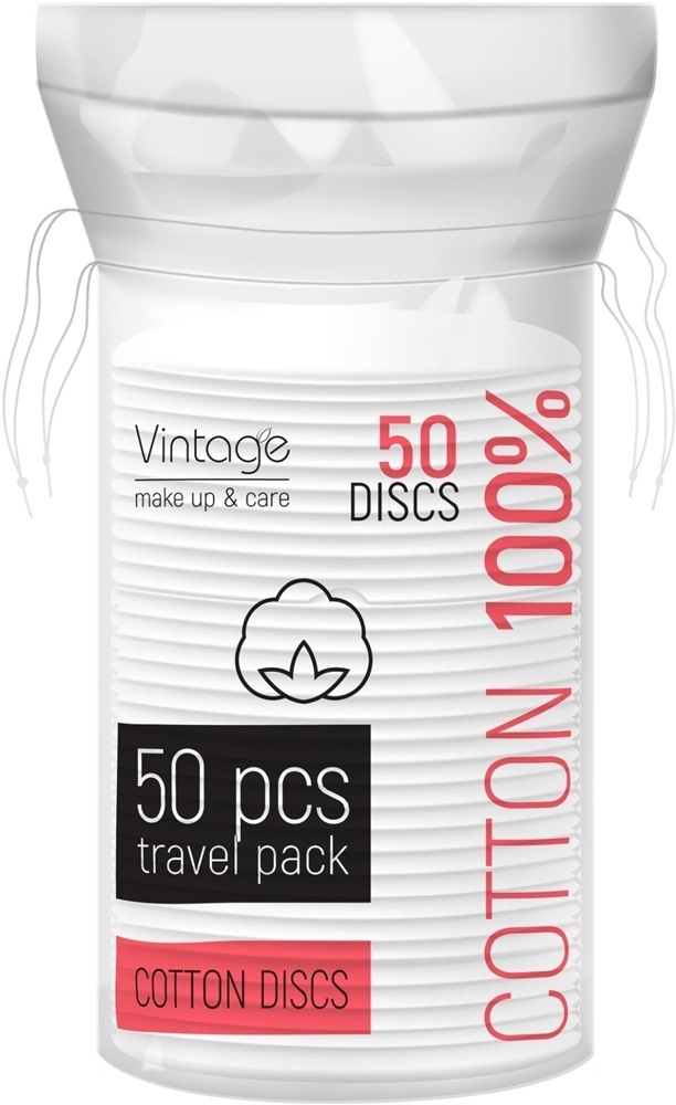 Ватные диски Vintage Travel Pack 50 шт фото1
