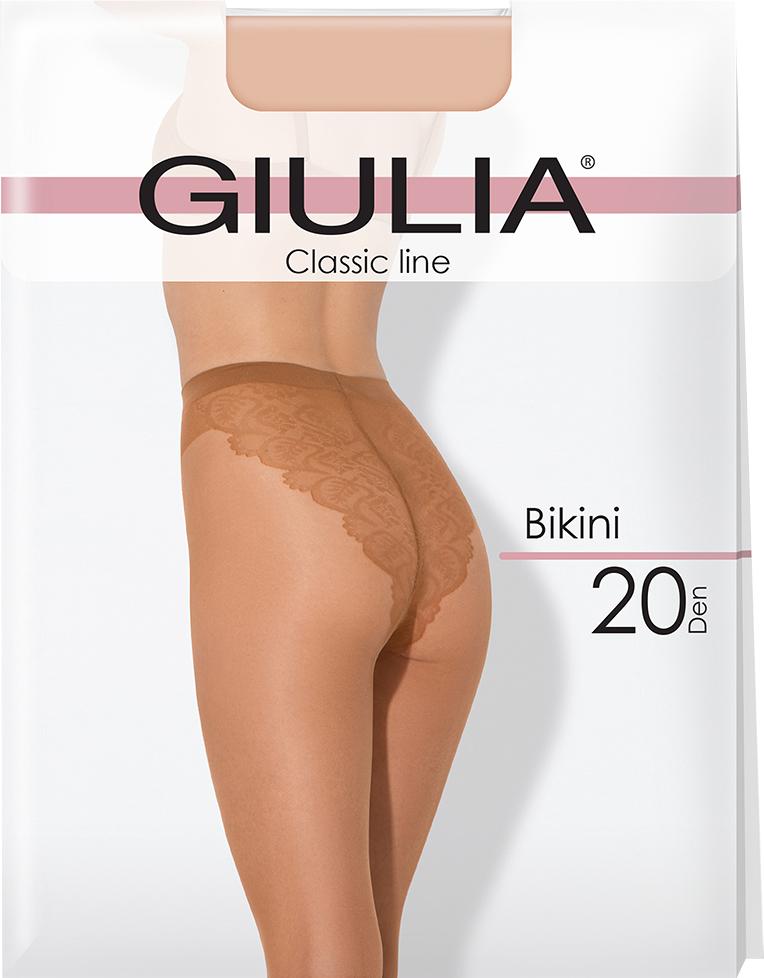 Колготки Giulia 12 Bikini 20 Den 2p светло-коричневые фото 1