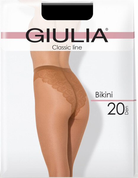 Колготки Giulia 12 Bikini 20 Den 4p черные фото 