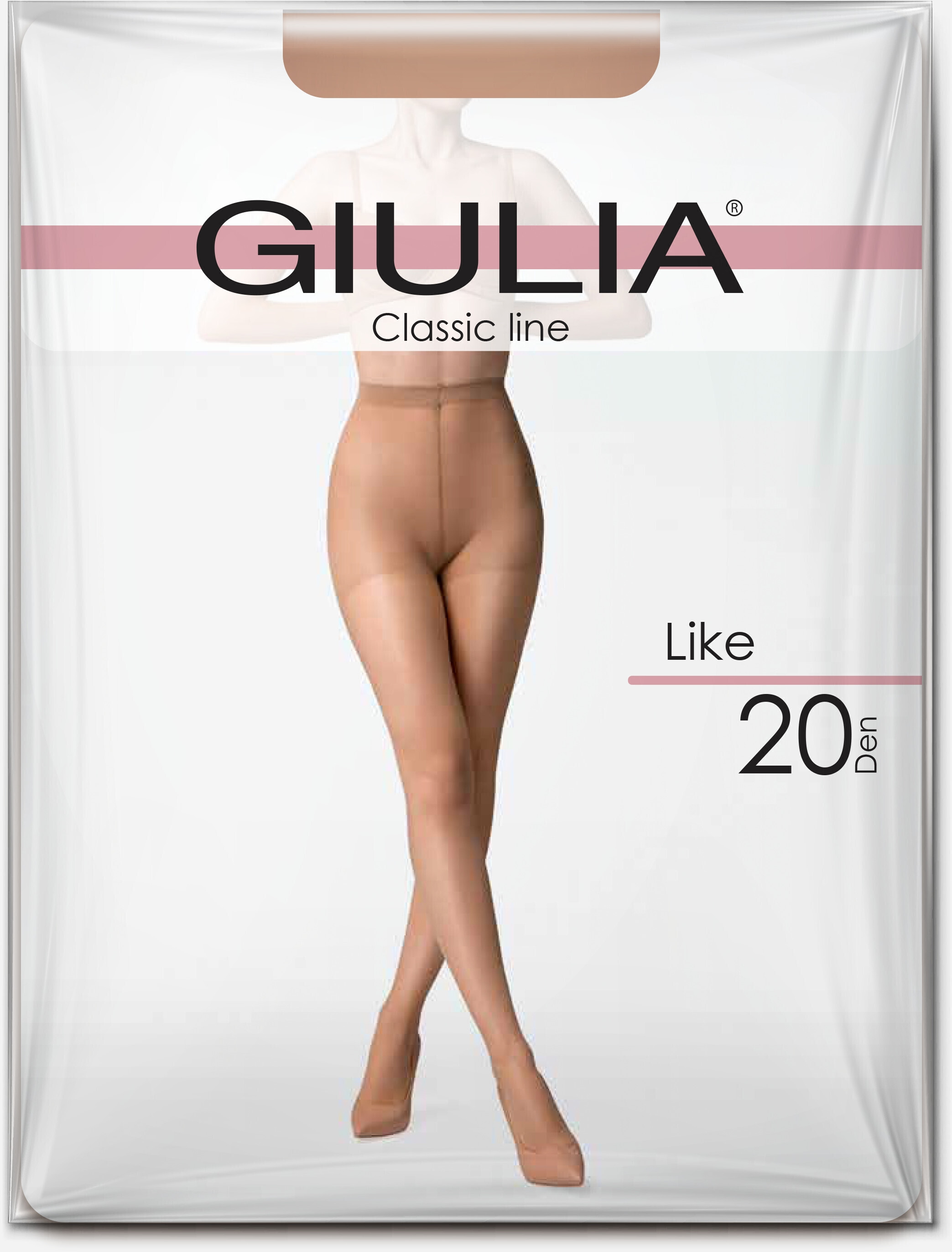 Колготки Giulia 4341 Like 20 Den 3p светло-коричневые фото 1