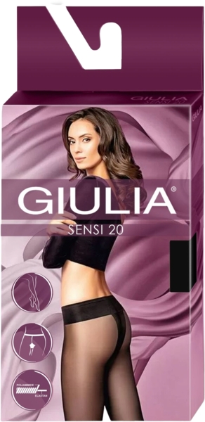Колготки Giulia 7031 Sensi nero 20 Den 4p черные фото 