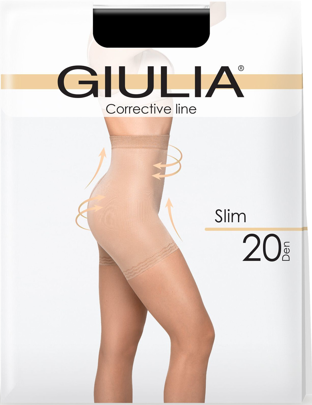 Колготки з моделюючим ефектом Giulia 326 Slim 20 Den 2p чорніфото1
