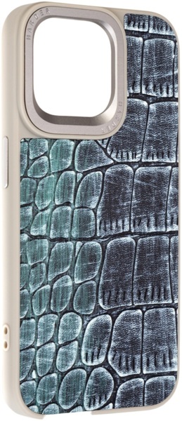 Чехол Harder Glamorous Croco для Apple iPhone 15 Pro Max Grey Green (ARM76765)
