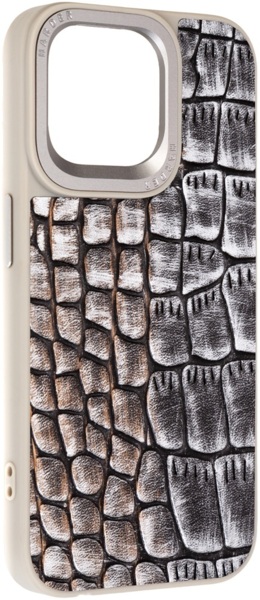 Чехол Harder Glamorous Croco для Apple iPhone 15 Pro Max Grey Gold (ARM76766)