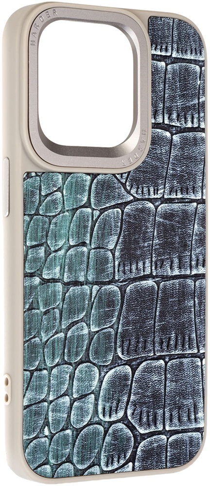Чехол Harder Glamorous Croco для Apple iPhone 15 Pro Grey Green (ARM76761) фото 1