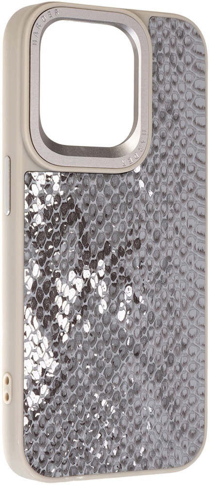 Чехол Harder Snake Pattern для Apple iPhone 15 Pro Grey Silver (ARM76798) фото 1