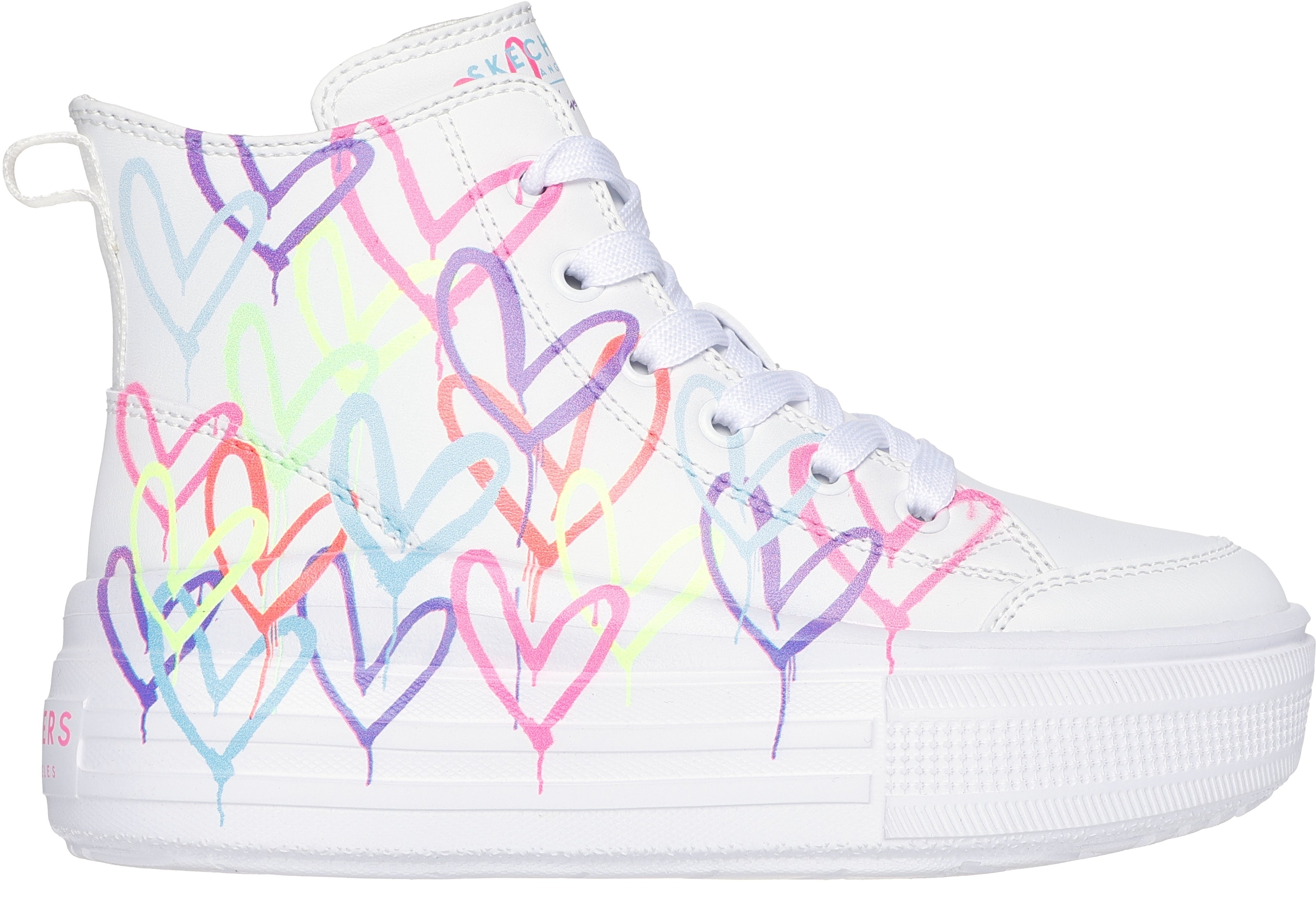 Кеды для девочек Skechers x Jgoldcrown: Hyperlift 314075L WMLT 33 (1,5 US) белые фото 1