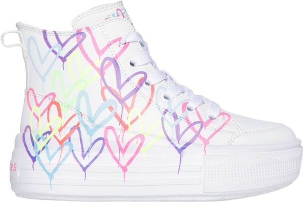 Кеды для девочек Skechers x Jgoldcrown: Hyperlift 314075L WMLT 33 (1,5 US) белые фото 