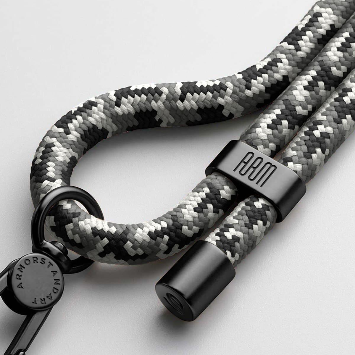 Ремешок для смартфона ArmorStandart Rope Black Monochrome with Clear holder (ARM76091) фото 1