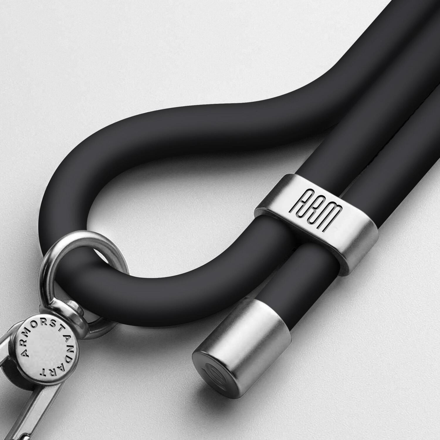 Ремешок для смартфона ArmorStandart Silicone Rope Titanium Black with Grey holder (ARM76273)