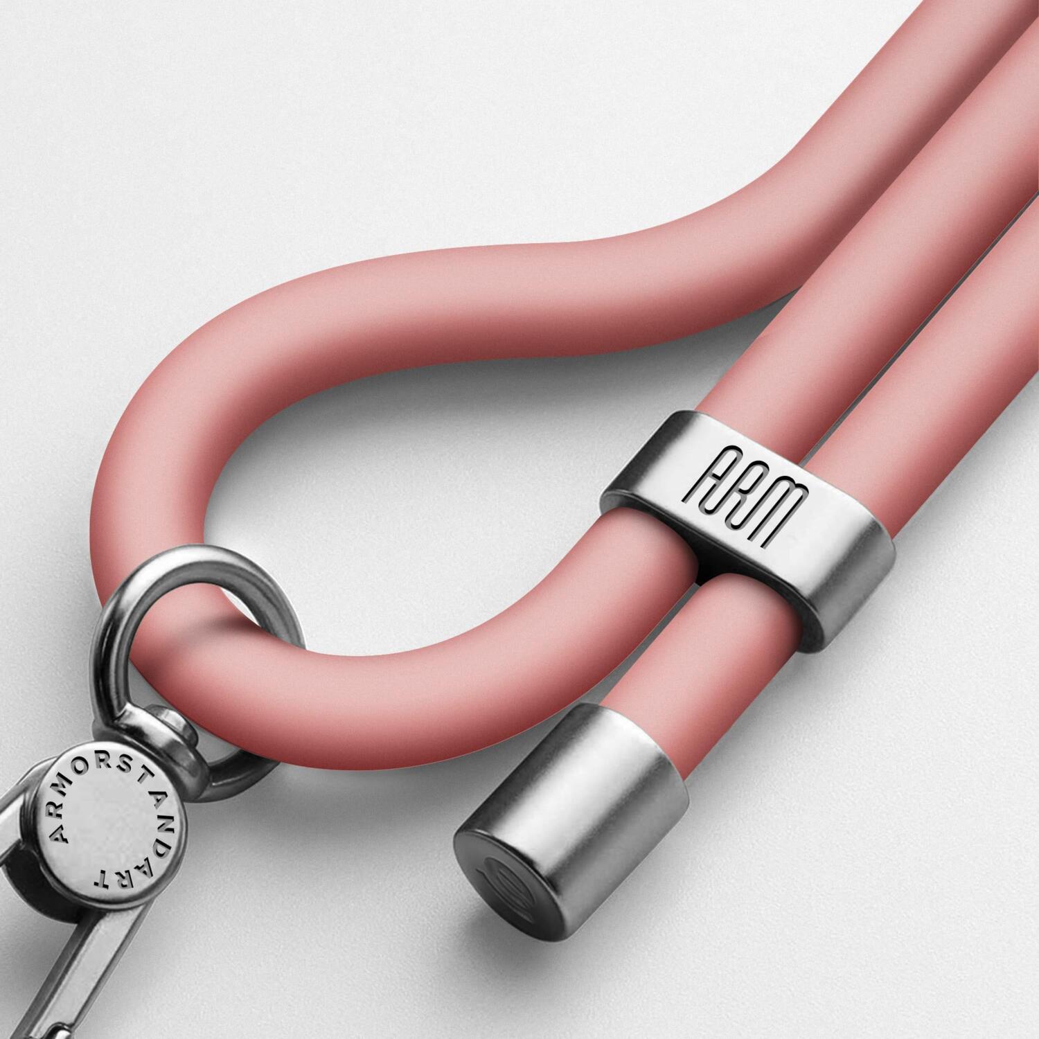 Ремешок для смартфона ArmorStandart Silicone Rope Titanium Pink with Grey holder (ARM76275)