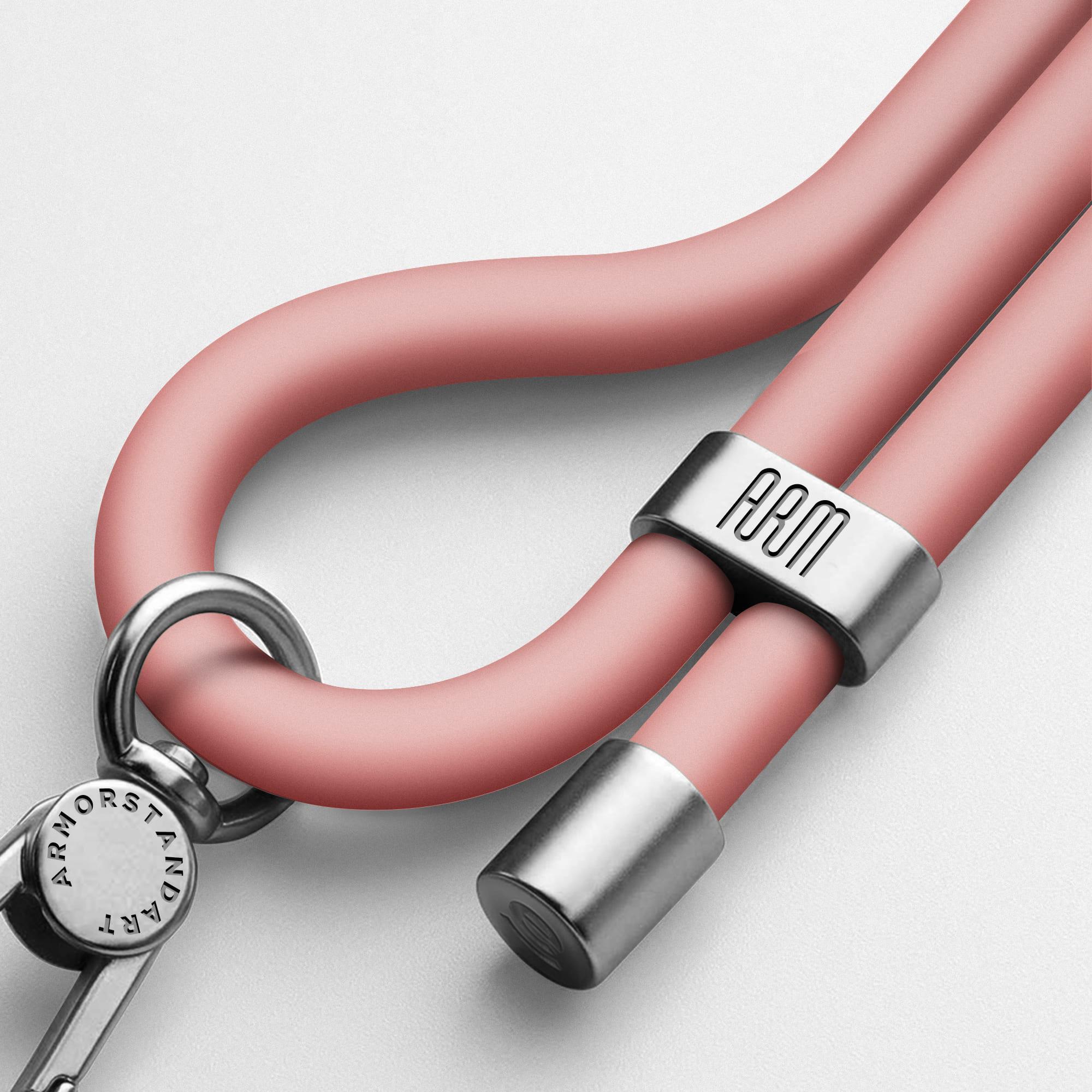 Ремешок для смартфона ArmorStandart Silicone Rope Titanium Pink with Grey holder (ARM76275) фото 1