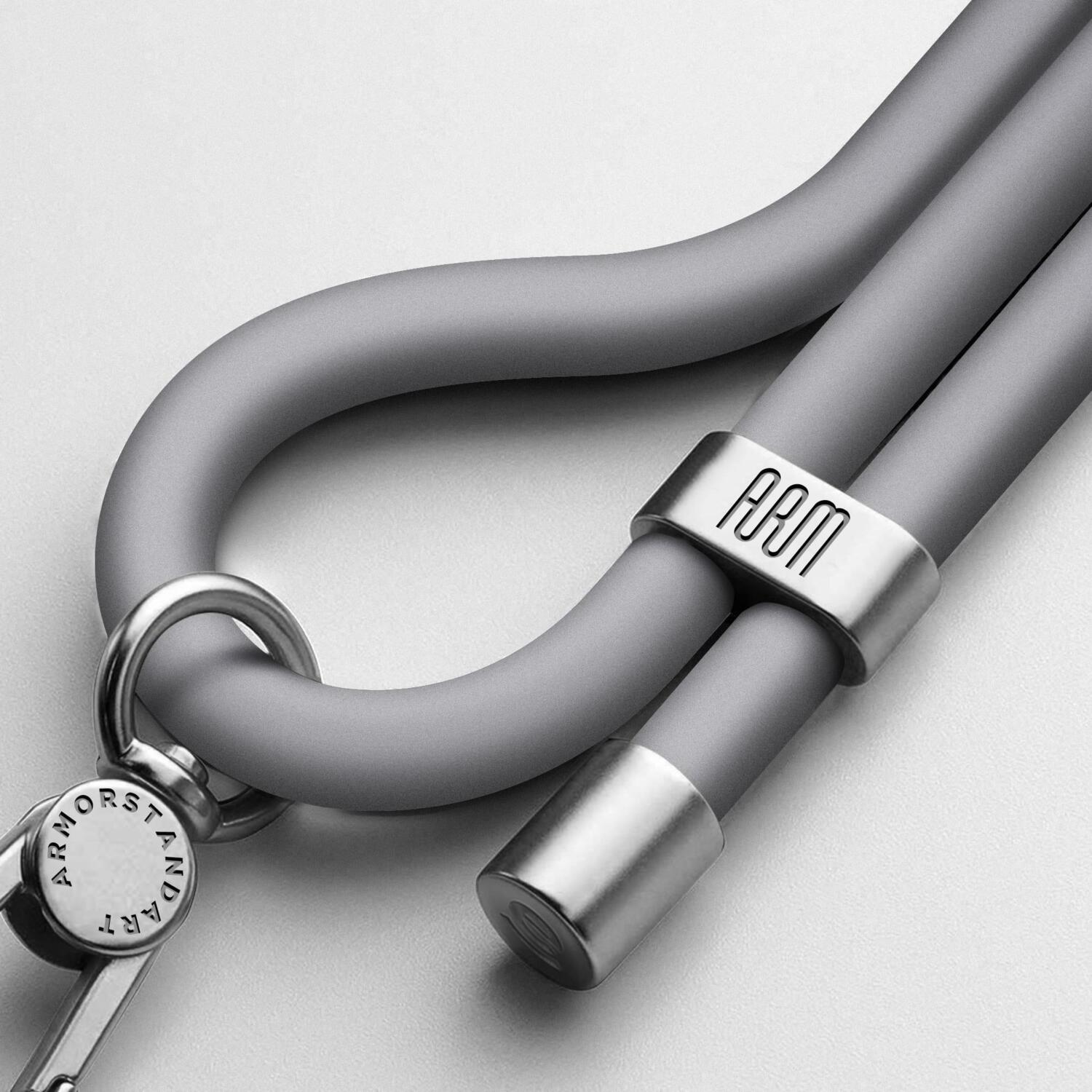 Ремешок для смартфона ArmorStandart Silicone Rope Titanium Grey with Grey holder (ARM76276)