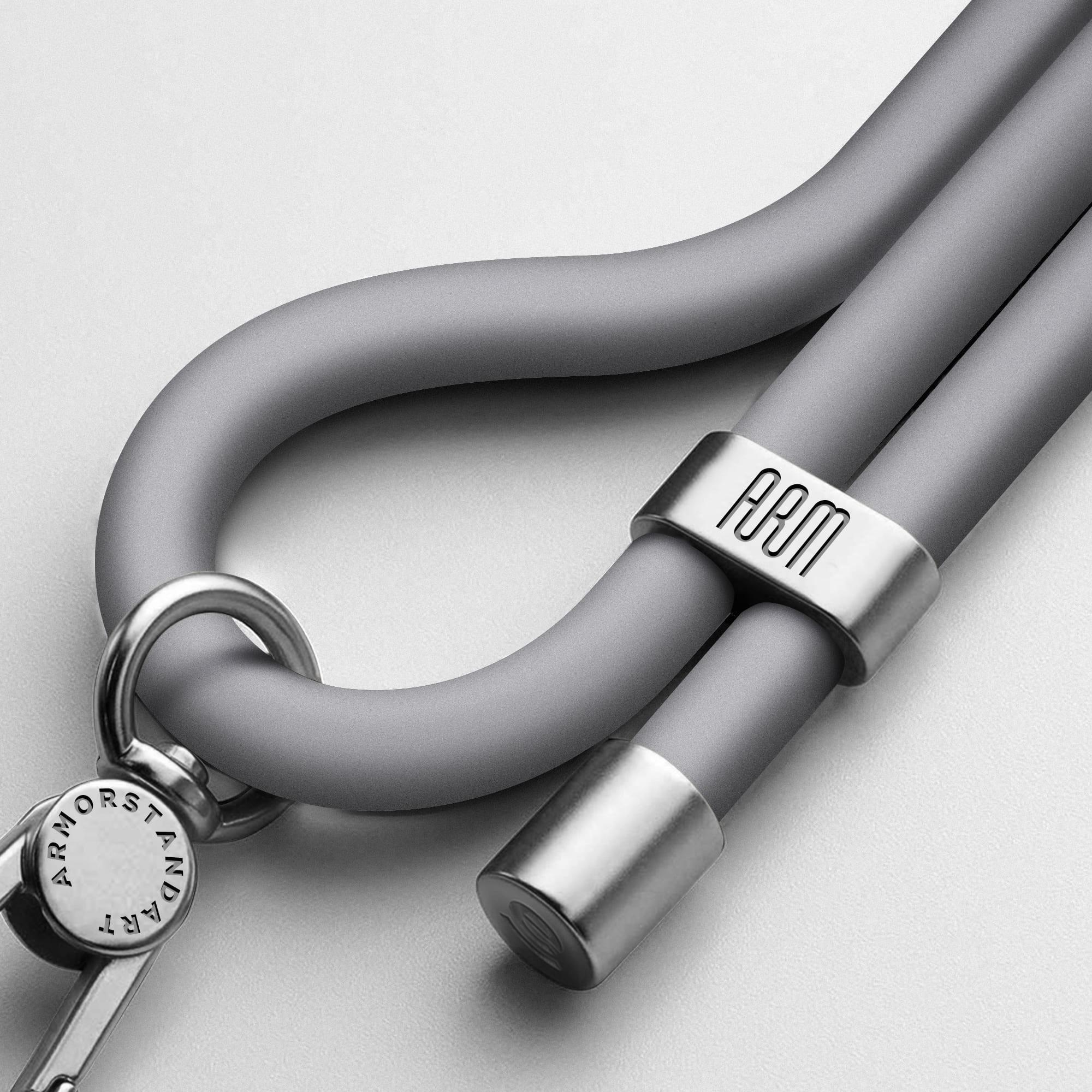 Ремешок для смартфона ArmorStandart Silicone Rope Titanium Grey with Grey holder (ARM76276) фото 1
