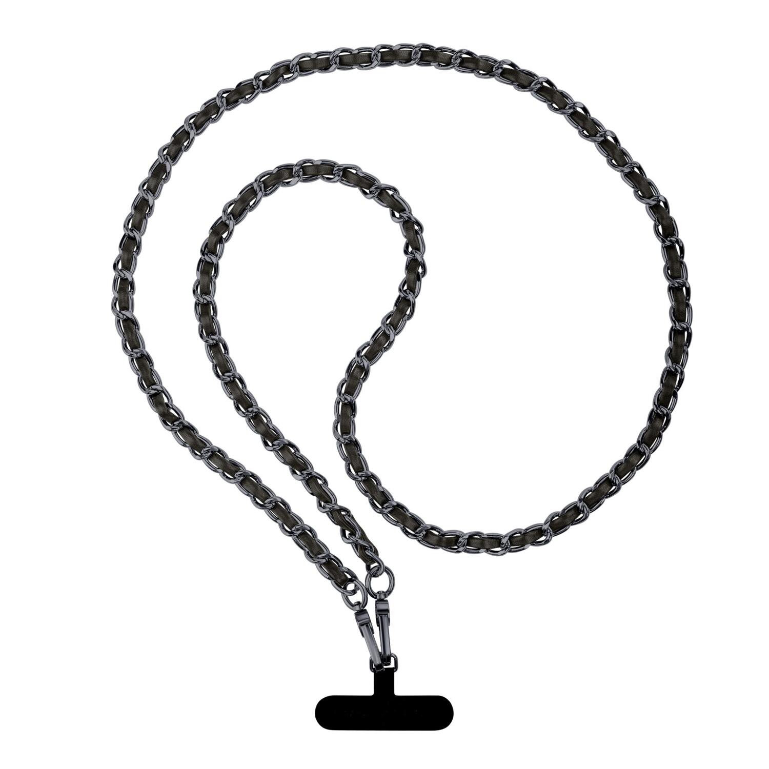 Ремешок для смартфона ArmorStandart Chain link Aged Ruthenium with Black Leather (ARM77035)