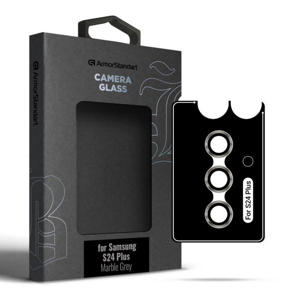

Защитное стекло для камеры ArmorStandart Supreme Black Icon для Samsung S24 Plus Marble Grey (ARM76610)