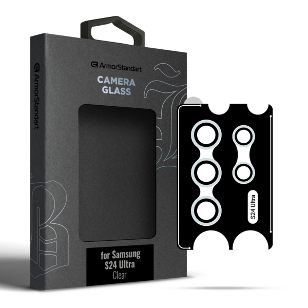 

Защитное стекло для камеры ArmorStandart Supreme Black Icon для Samsung S24 Ultra Clear (ARM76616)