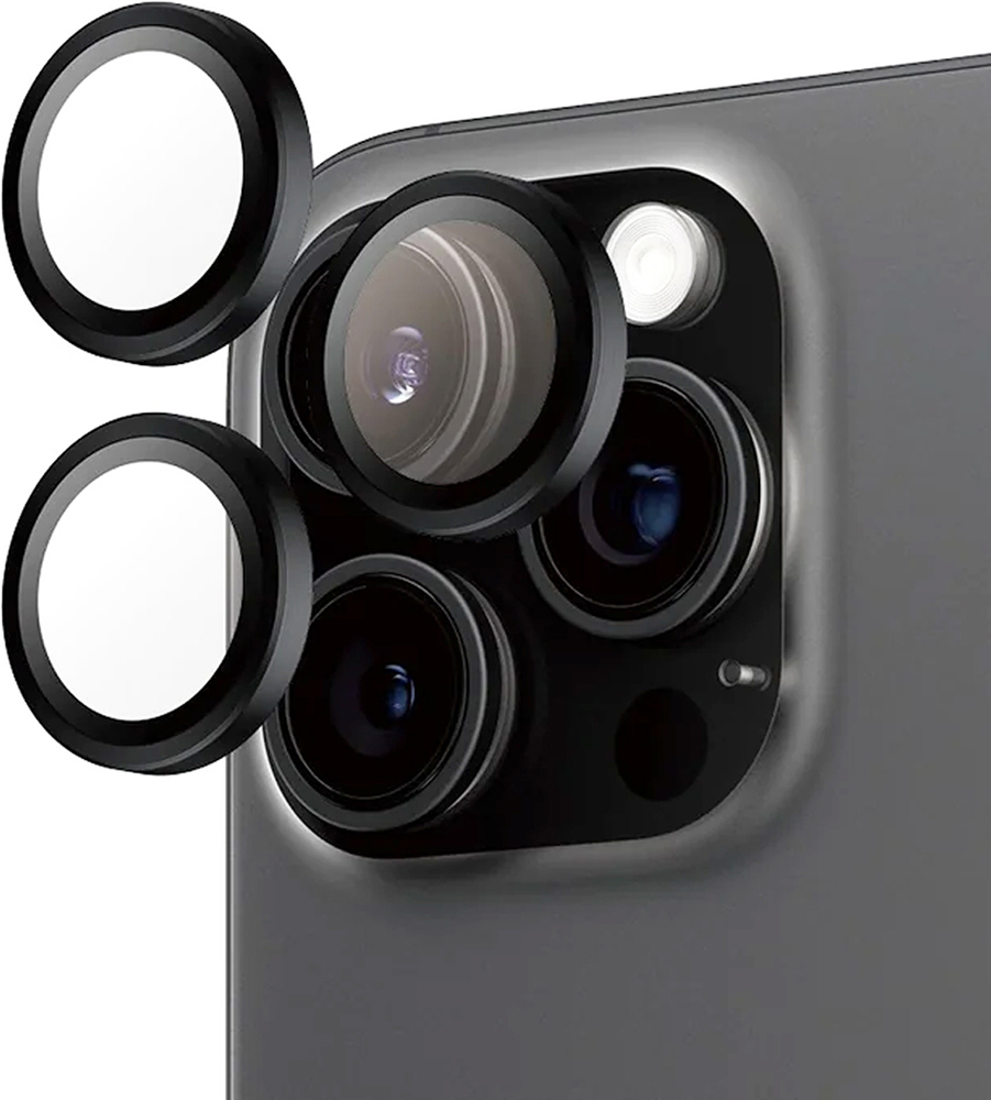 Защитное стекло для камеры ArmorStandart AR для iPhone 16 Pro / 16 Pro Max Black Titanium (ARM79408) фото 1