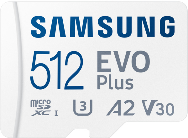 

Карта памяти Samsung microSDXC 512GB C10 UHS-I R160MB/s Evo Plus + SD (MB-MC512SA/EU)
