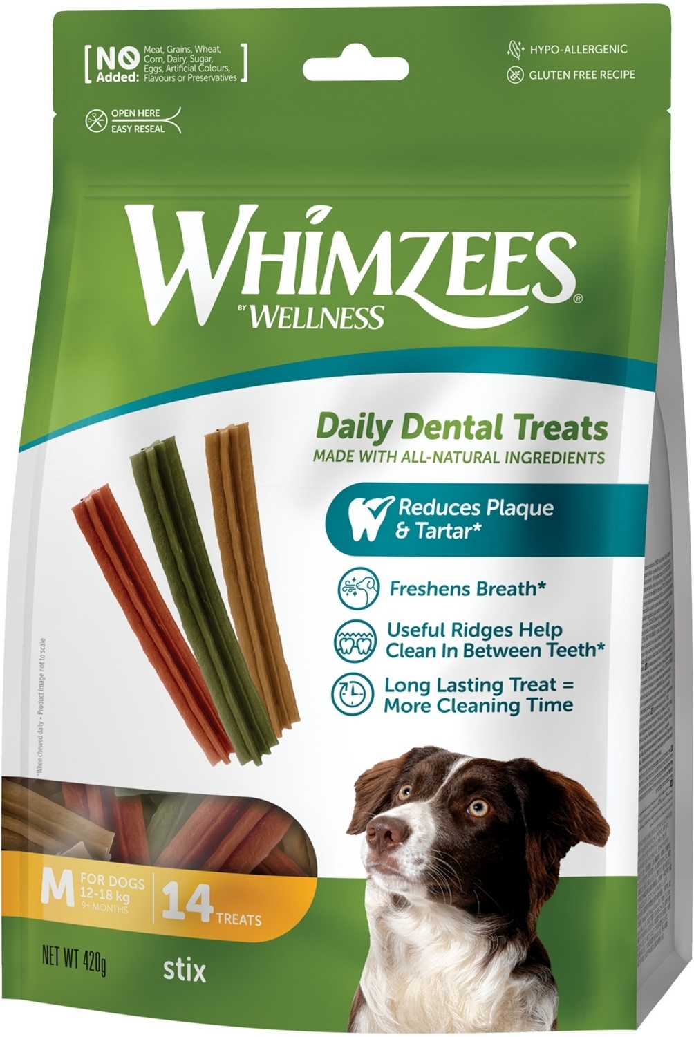 Лакомство для собак Whimzees Stix в форме палочек M 14 шт фото 1