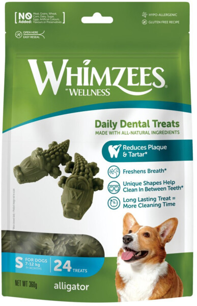 

Лакомство для собак Whimzees Alligator в форме Аллигатора S 24 шт