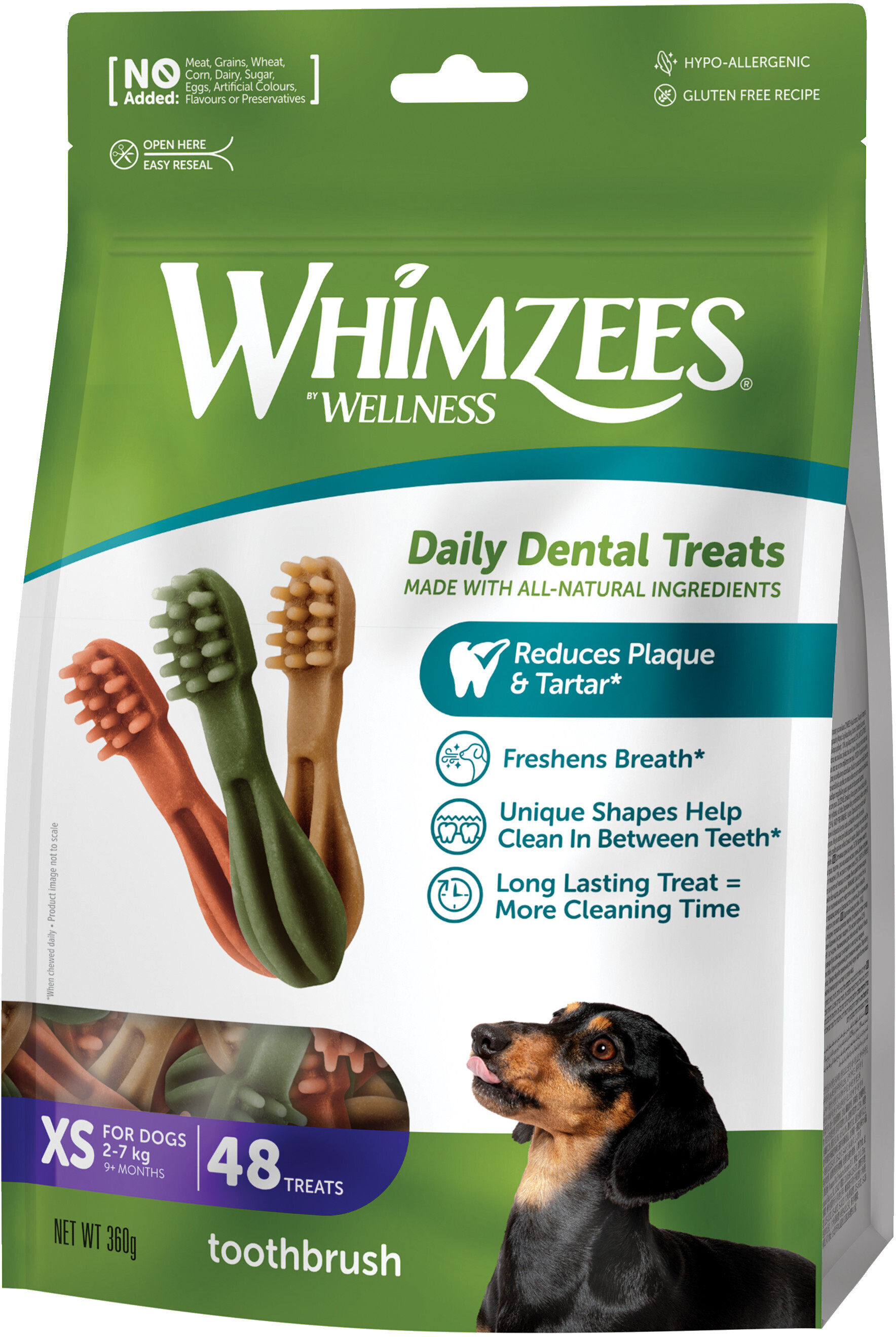 Лакомство для собаWhimzees Toothbrush в форме зубной щетки XS 48 шт фото 1