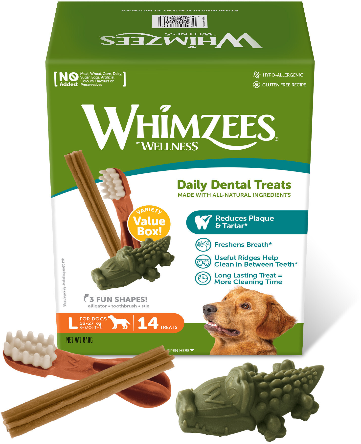 Лакомство Whimzees Variety Value Box Набор для собак L 14 шт фото 1