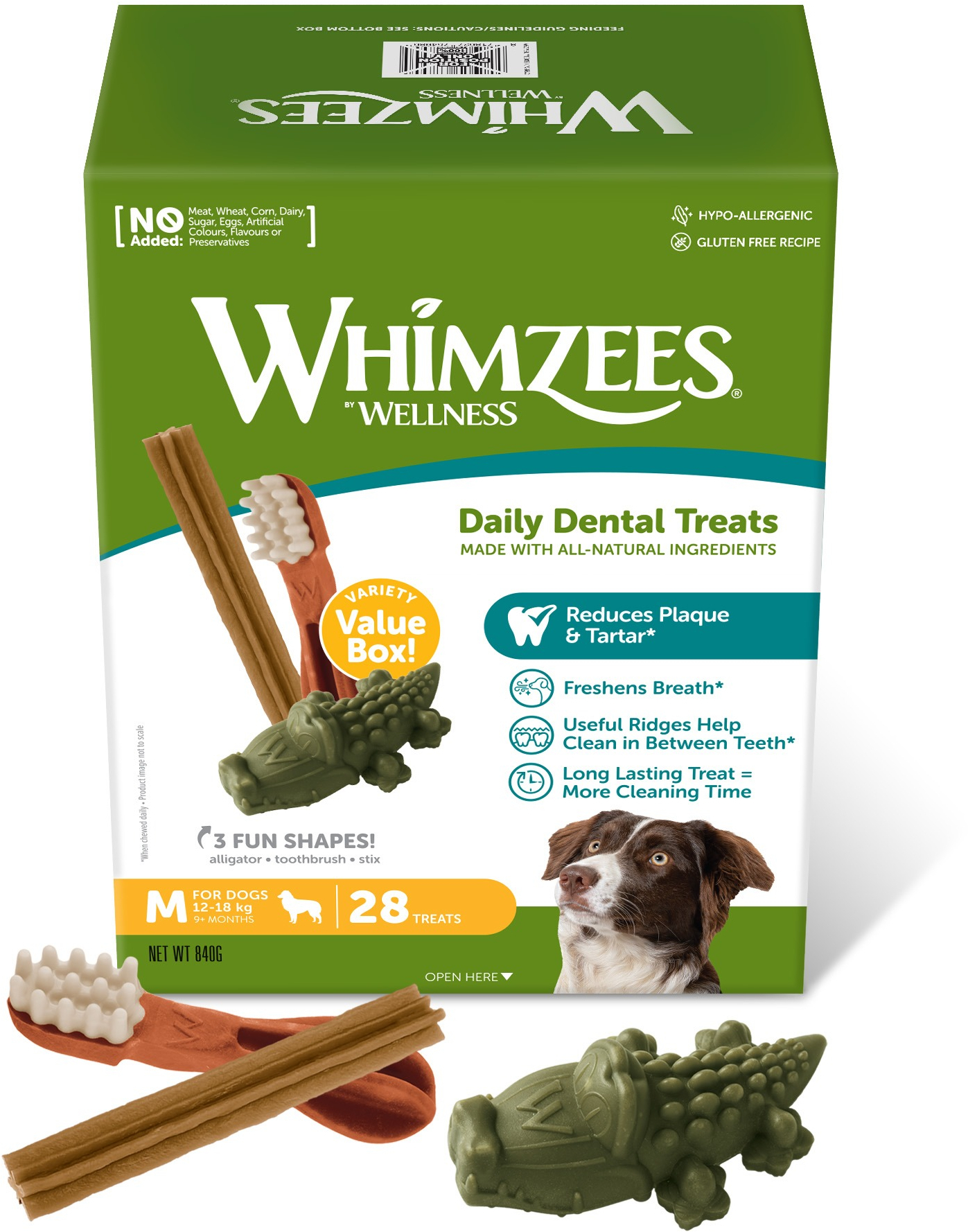 Лакомство Whimzees Variety Value Box Набор для собак M 28 шт фото 1