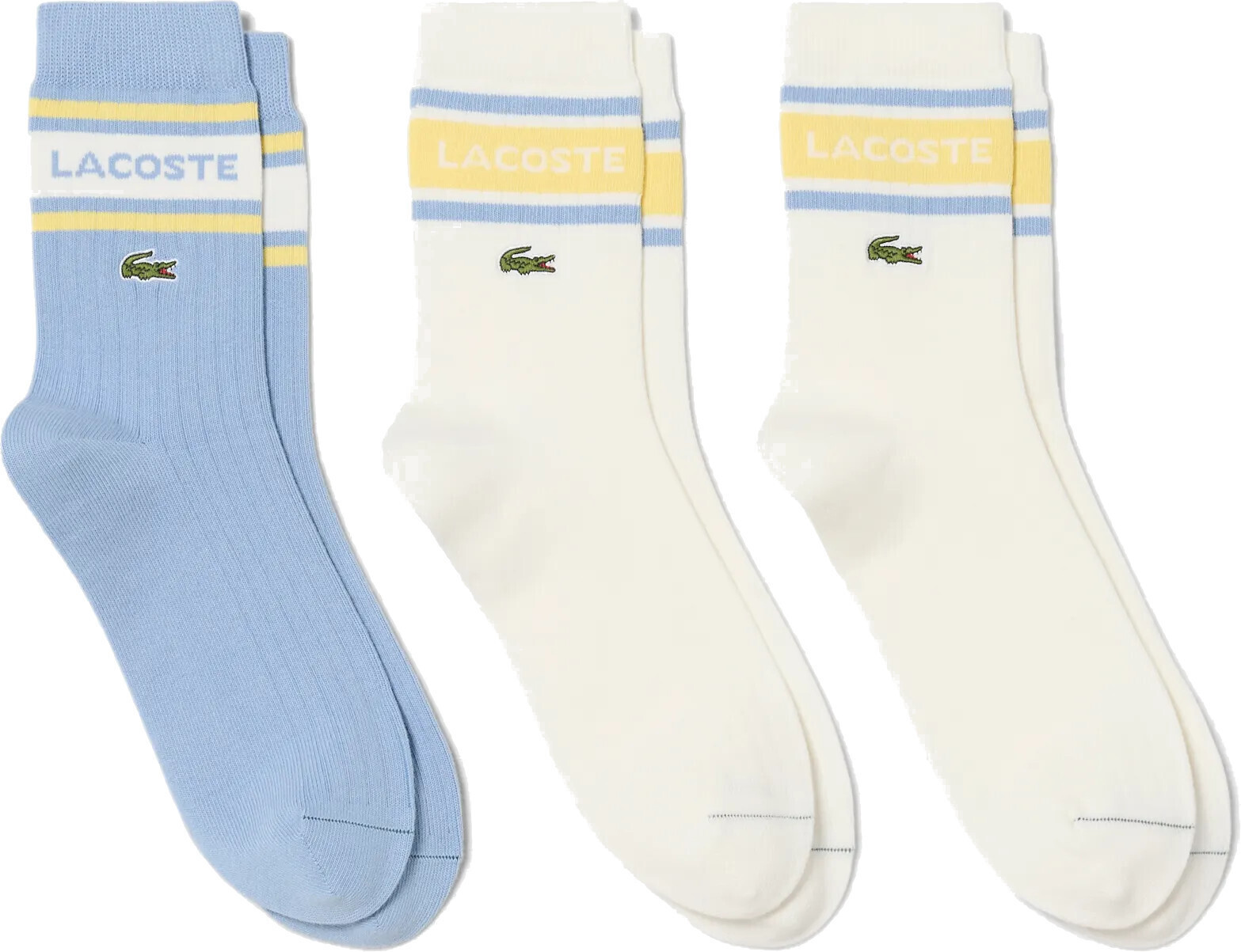 Набор носков Lacoste RA19221ZC 39-42 3 пары голубые/белые фото 1