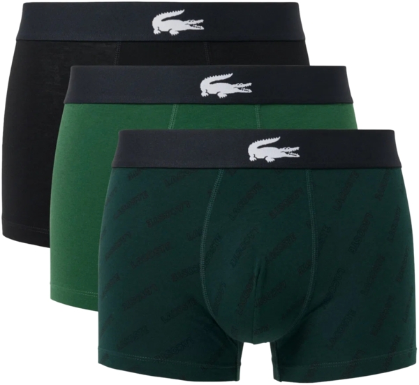 Трусы-боксеры мужские Lacoste 5H12881I5 L 3 шт черные/зеленые/темно-зеленые фото 