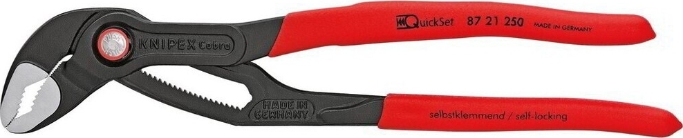 Клещи сантехнические KNIPEX Cobra QuickSet, 0-50мм, 250мм (87-21-250) фото 1