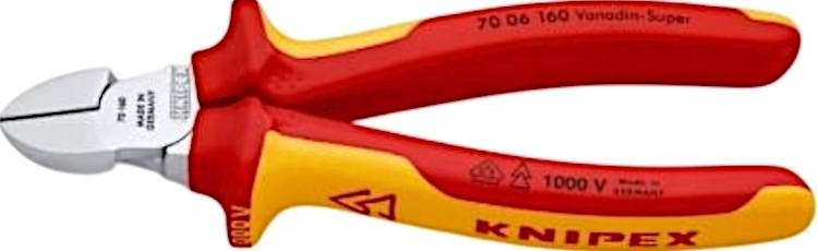 Кусачки-бокорезы KNIPEX, диэлектрические, 160мм (70-06-160) фото 1