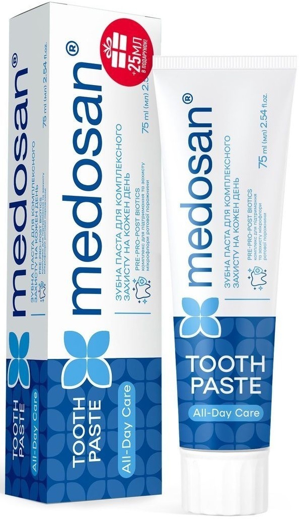 Зубная паста Medosan All-Day Care для комплексной защиты на каждый день 75 мл фото 1
