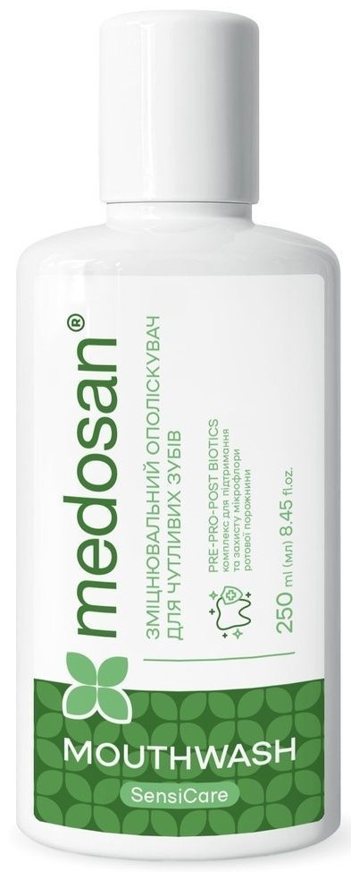 Ополіскувач для чутливих зубів Medosan SensiCare Зміцнювальний 250 млфото1
