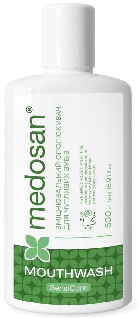 Ополіскувач для чутливих зубів Medosan SensiCare Зміцнювальний 500 млфото1