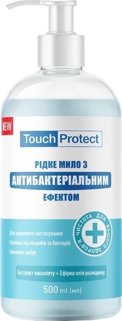 Мыло жидкое с антибактериальным эффектом Touch Protect Эвкалипт-Розмарин 500 мл фото 1