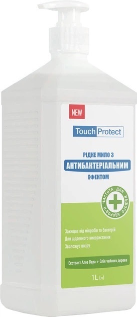 Мыло жидкое с антибактериальным эффектом Touch Protect Алоэ вера-Чайное дерево 1000 мл фото 1