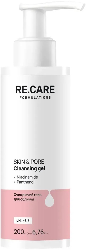 Гель для лица Re.Care Skin & Pore Cleansing Gel Очищающий 200 мл фото 1
