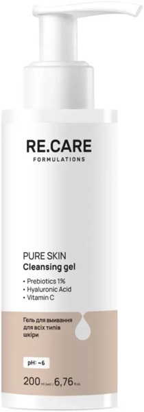 Gel для Vmyvannya Re Care Pure Skin Cleansing Gel для Vsikh Typiv Shkiry