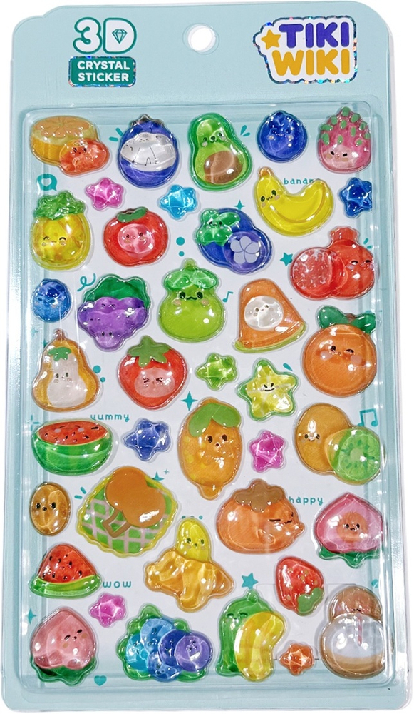 Набір 3D-наліпок Tiki Wiki серії Crystal – Тікі фрукти (51367)фото1