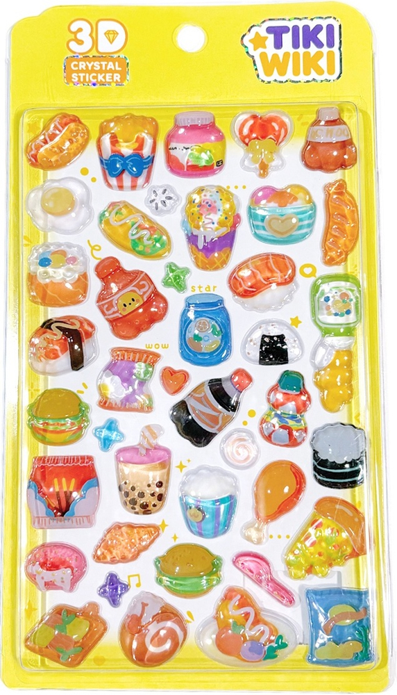 Набір 3D-наліпок Tiki Wiki серії Crystal – Тікі смаколики (51368)фото1