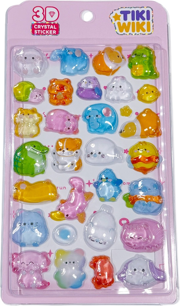 Набор 3D-наклейок Tiki Wiki серии Crystal – Тики милые животные (51369) фото 1